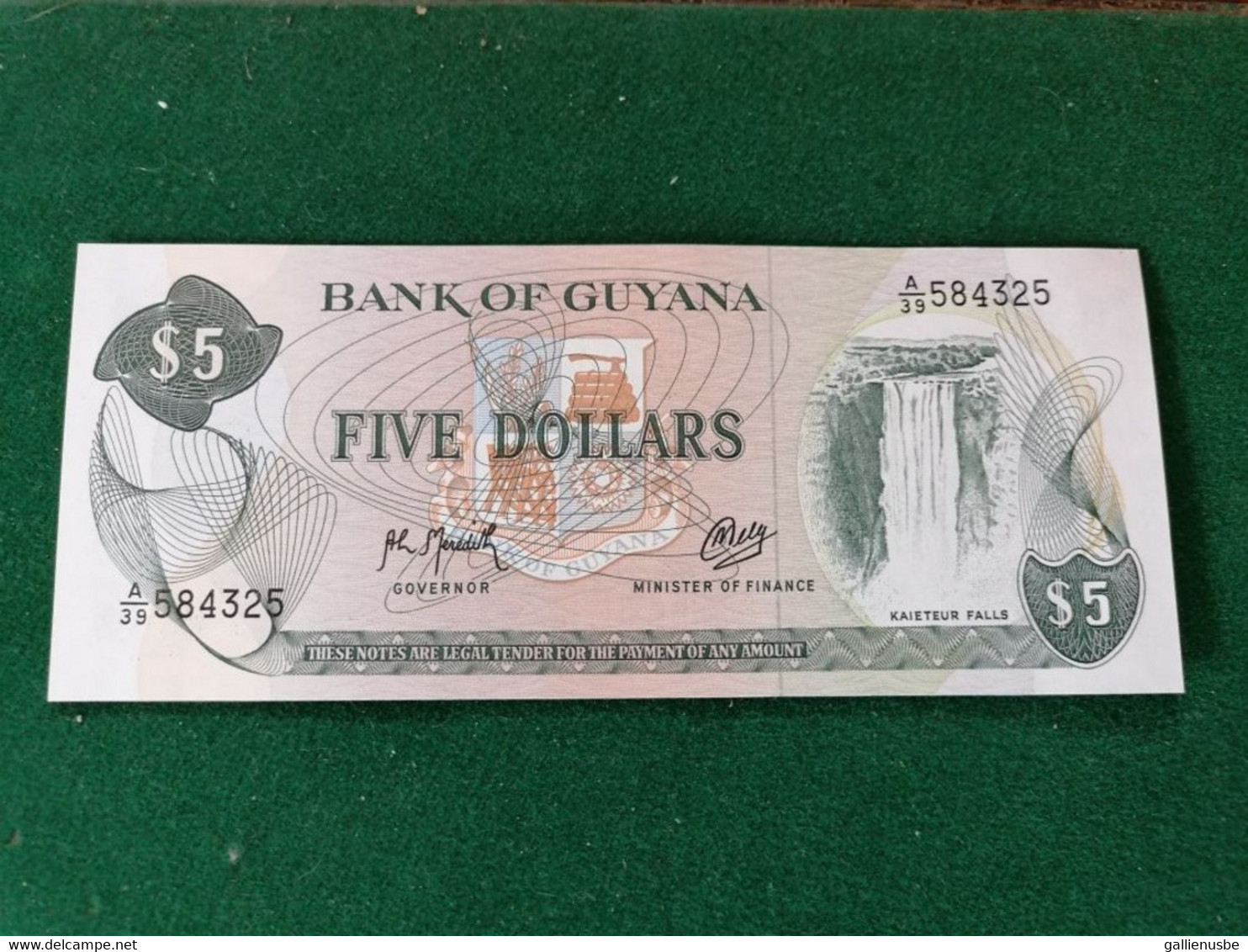 Guyane -  5$  -   -    Unc - Superbe - Guyana