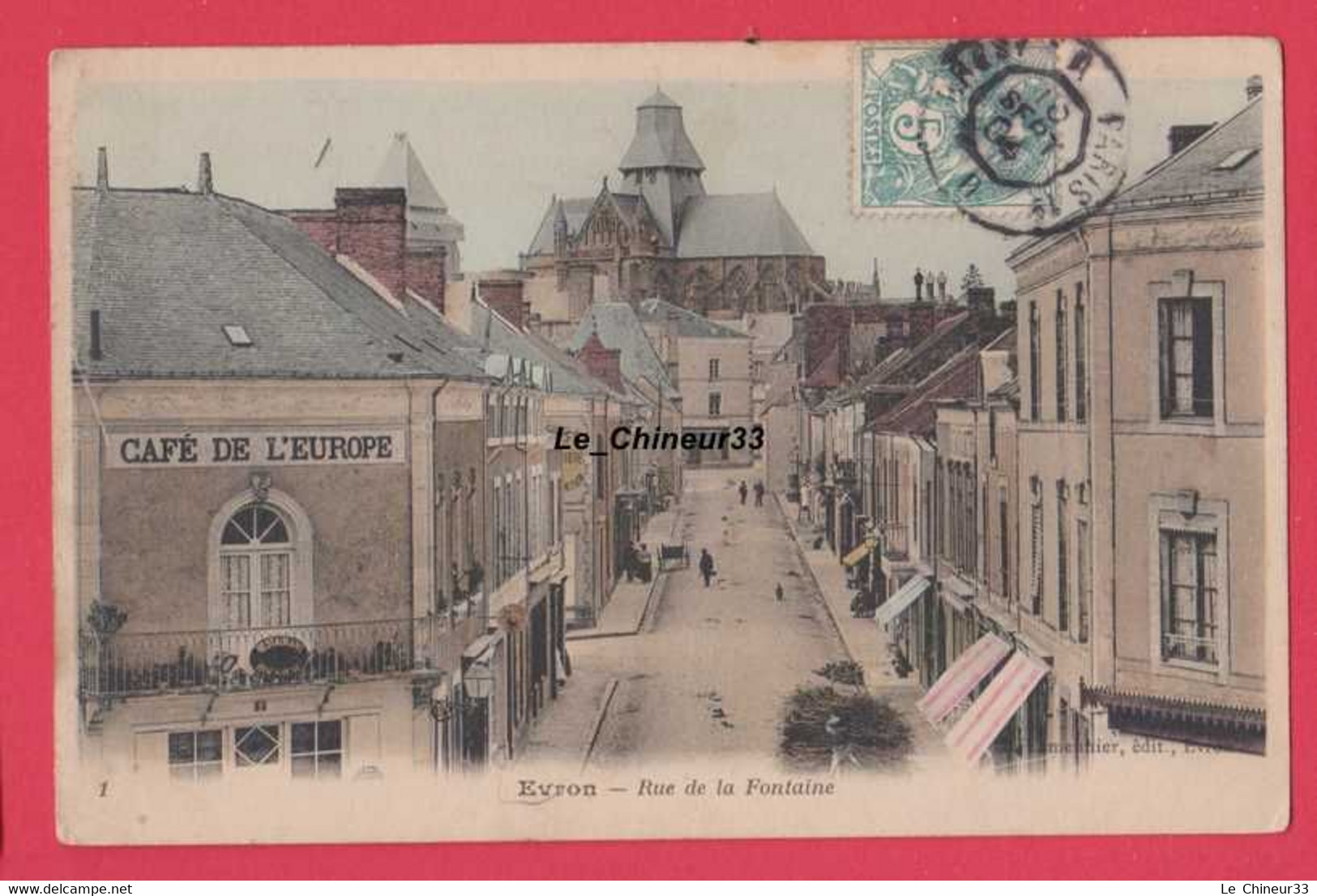 53 -EVRON---Rue De La Fontaine----animé-----colorisisée - Evron