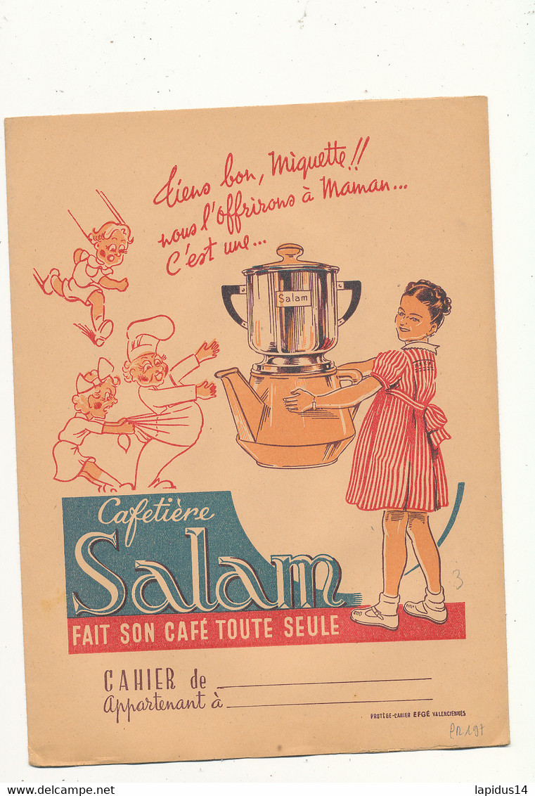 PR 197 /  PROTEGE CAHIER -  CAFETIERE SALAM  (24,00 Cm X 18,00 Cm ) - Protège-cahiers