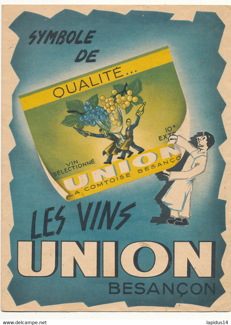 PR 211 /  PROTEGE CAHIER -  LA RUCHE COMTOISE LES VINS UNION  BESANCON    (24,00 Cm X 18,00 Cm ) - Protège-cahiers