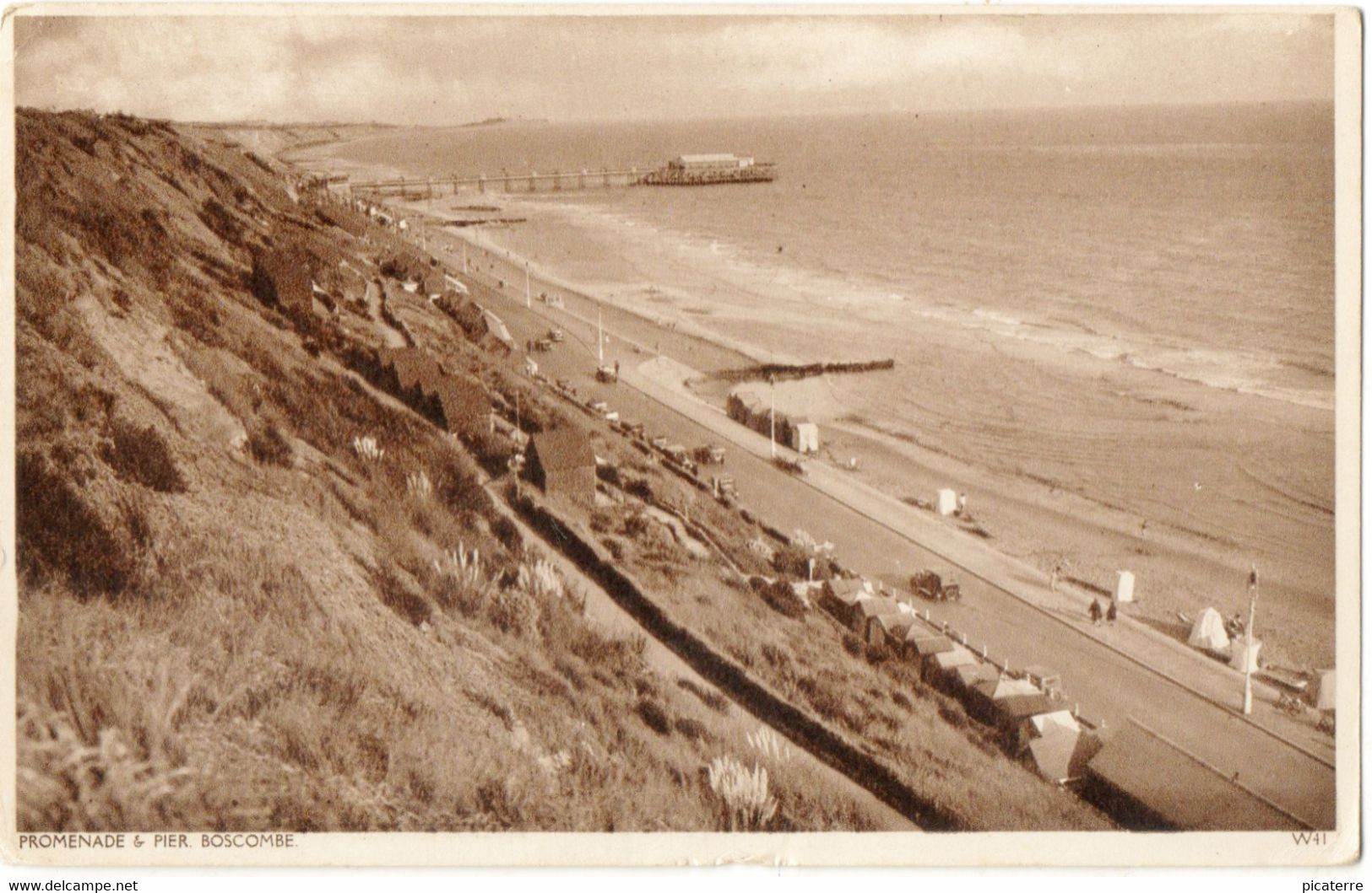 Promenade & Pier, Boscombe 1945 (Wade's Sunny South Photographs) - Bournemouth (hasta 1972)