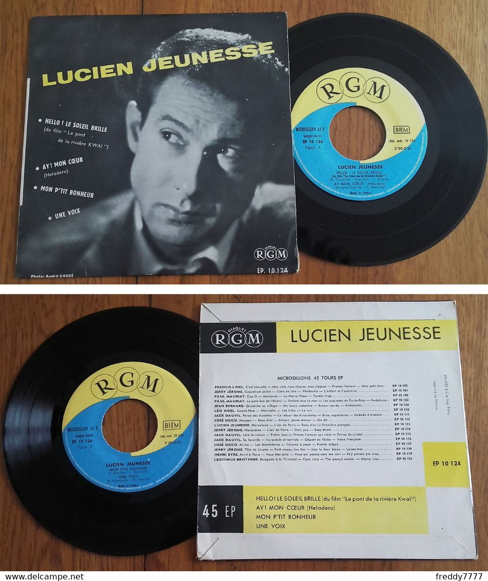 RARE French EP 45t RPM BIEM (7") LUCIEN JEUNESSE (1956) - Collector's Editions
