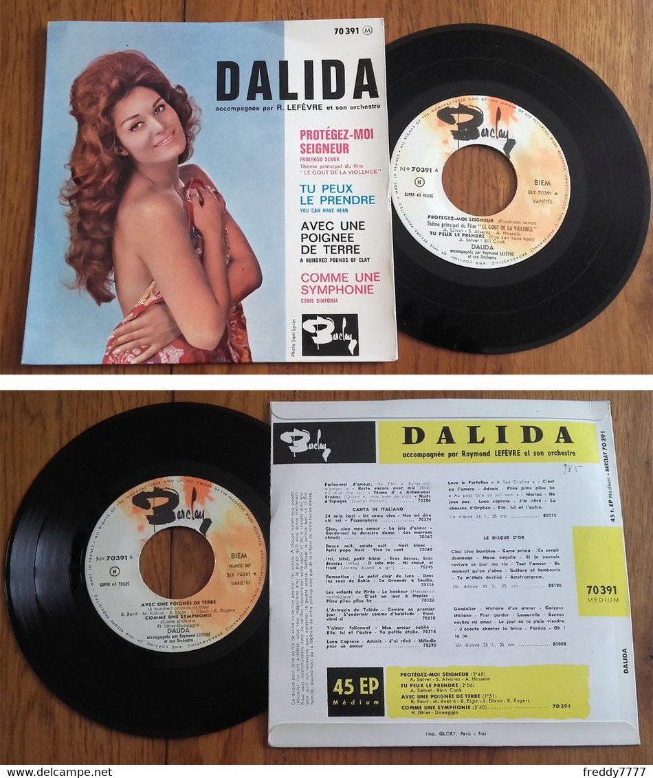 RARE French EP 45t RPM BIEM (7") DALIDA (9/1961) - Verzameluitgaven