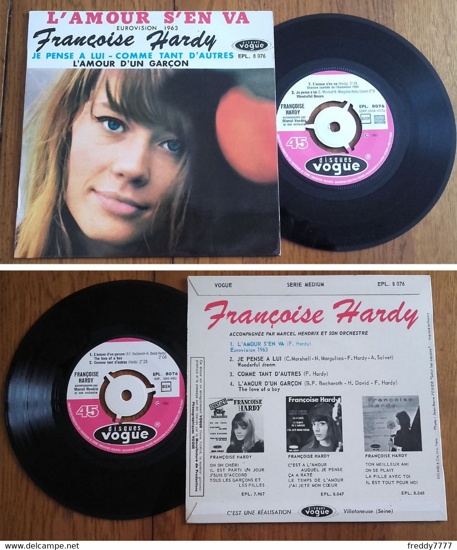 RARE French EP 45t RPM BIEM (7") FRANCOISE HARDY (1963) - Verzameluitgaven