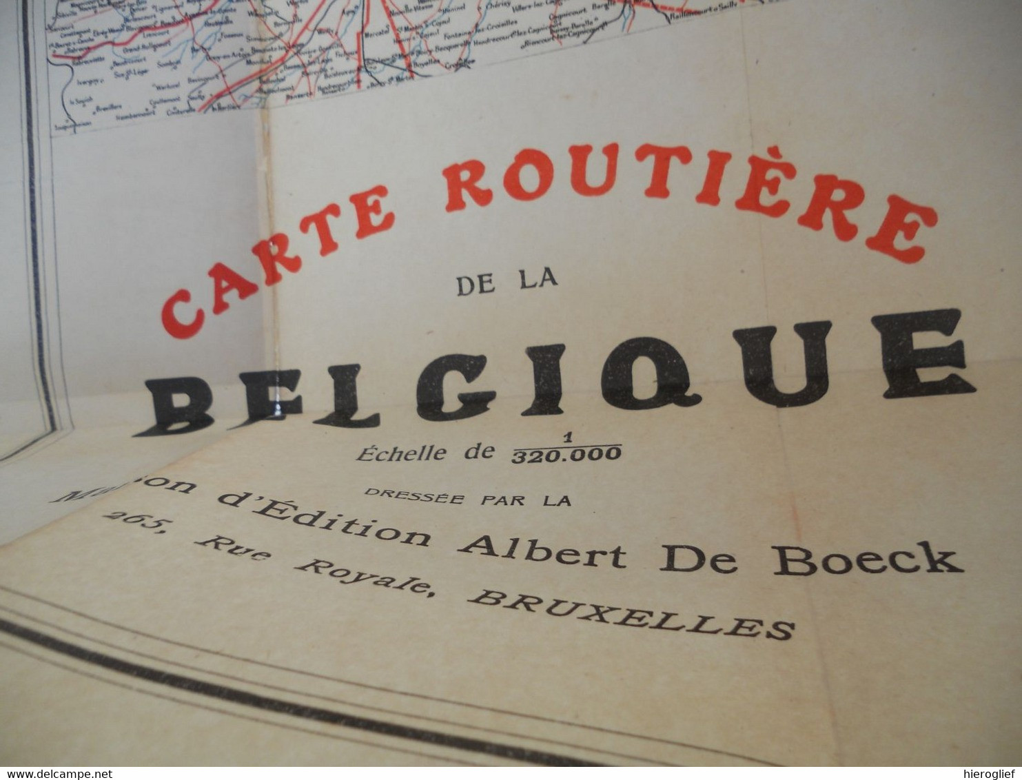 Carte Routière De La Belgique Et Du Nord De La France - Bruxelles Albert De Boeck - Roadmaps