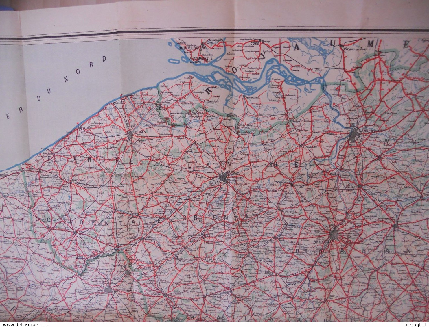 Carte Routière De La Belgique Et Du Nord De La France - Bruxelles Albert De Boeck - Cartes Routières