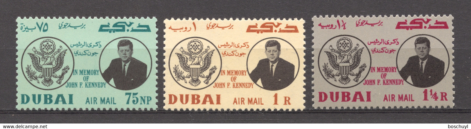 Dubai, 1964, John F Kennedy, JFK, President, MLH, Michel 54-56A - Dubai