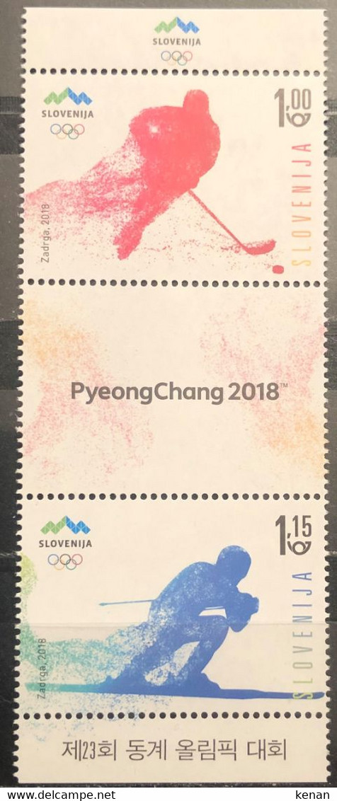 Slovenia ,2018, Mi: 1291/92 (MNH) - Hiver 2018 : Pyeongchang