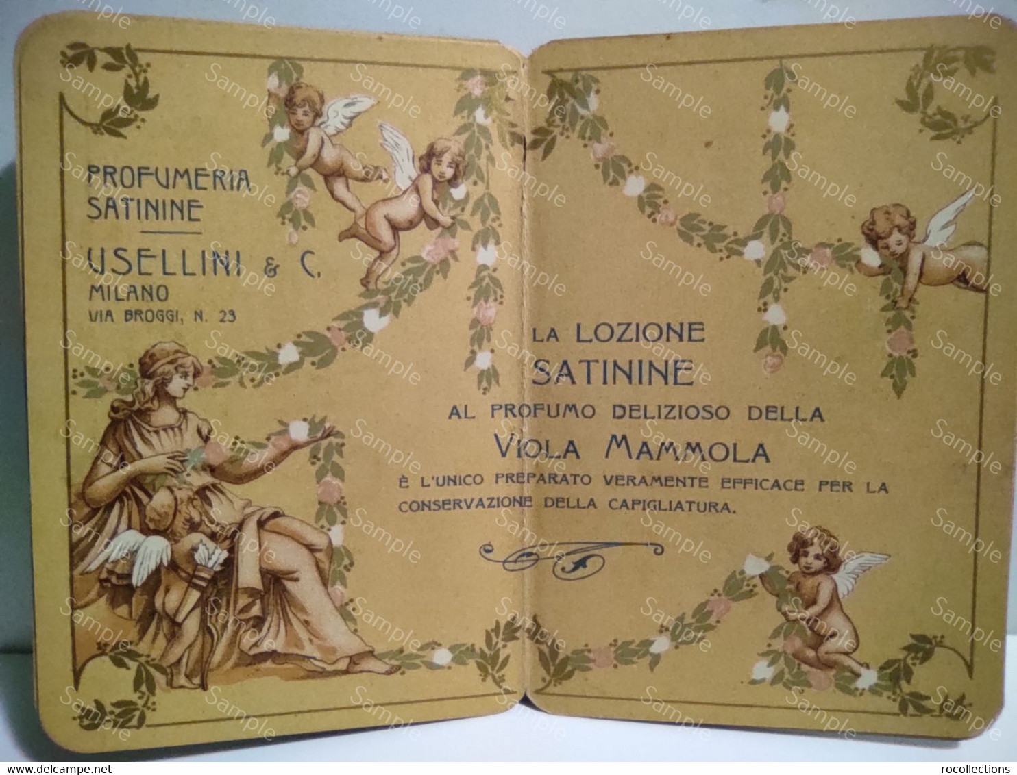 Italy Italia OLIMPIADE Calendario Mitologico PROFUMERIA SATININE Usellini & C. Milano 1913. Perfumery Calendar - Petit Format : 1901-20