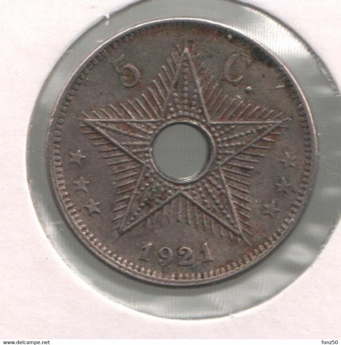 CONGO * ALBERT I * 5 Cent 1921 * Z.Fraai / Prachtig * Nr 11101 - 1910-1934: Albert I