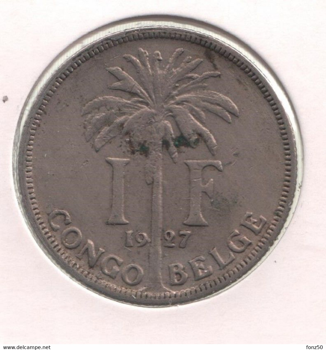 CONGO * ALBERT I * 1 Frank 1927 Fr * Z.Fraai / Prachtig * Nr 11118 - 1910-1934: Albert I