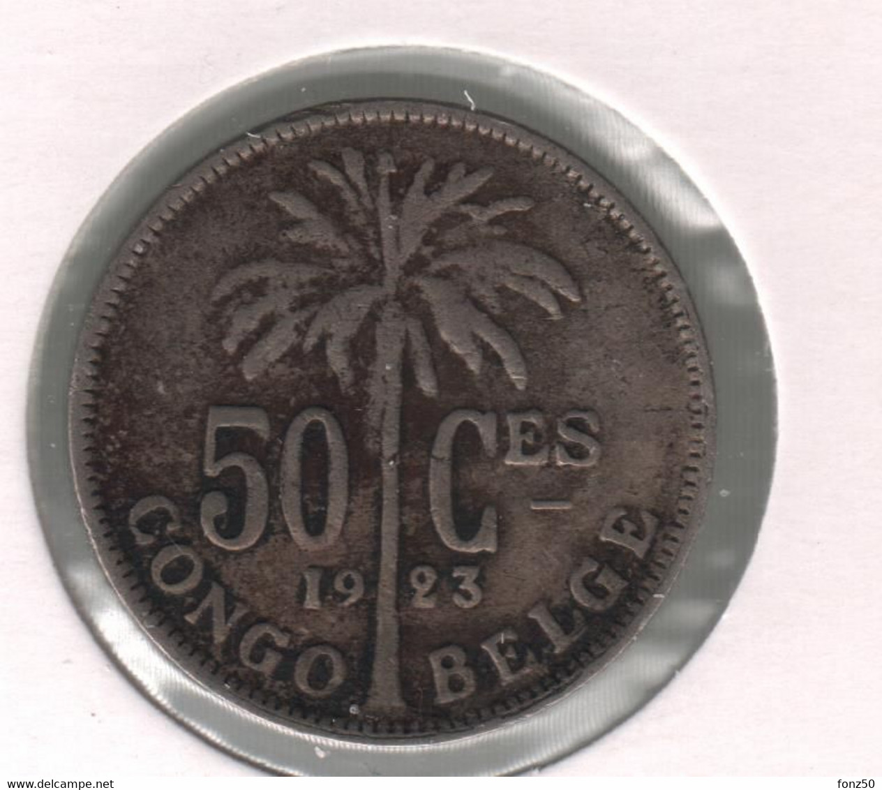 CONGO * ALBERT I * 50 Centiem 1923 Frans * Nr 11122 - 1910-1934: Albert I