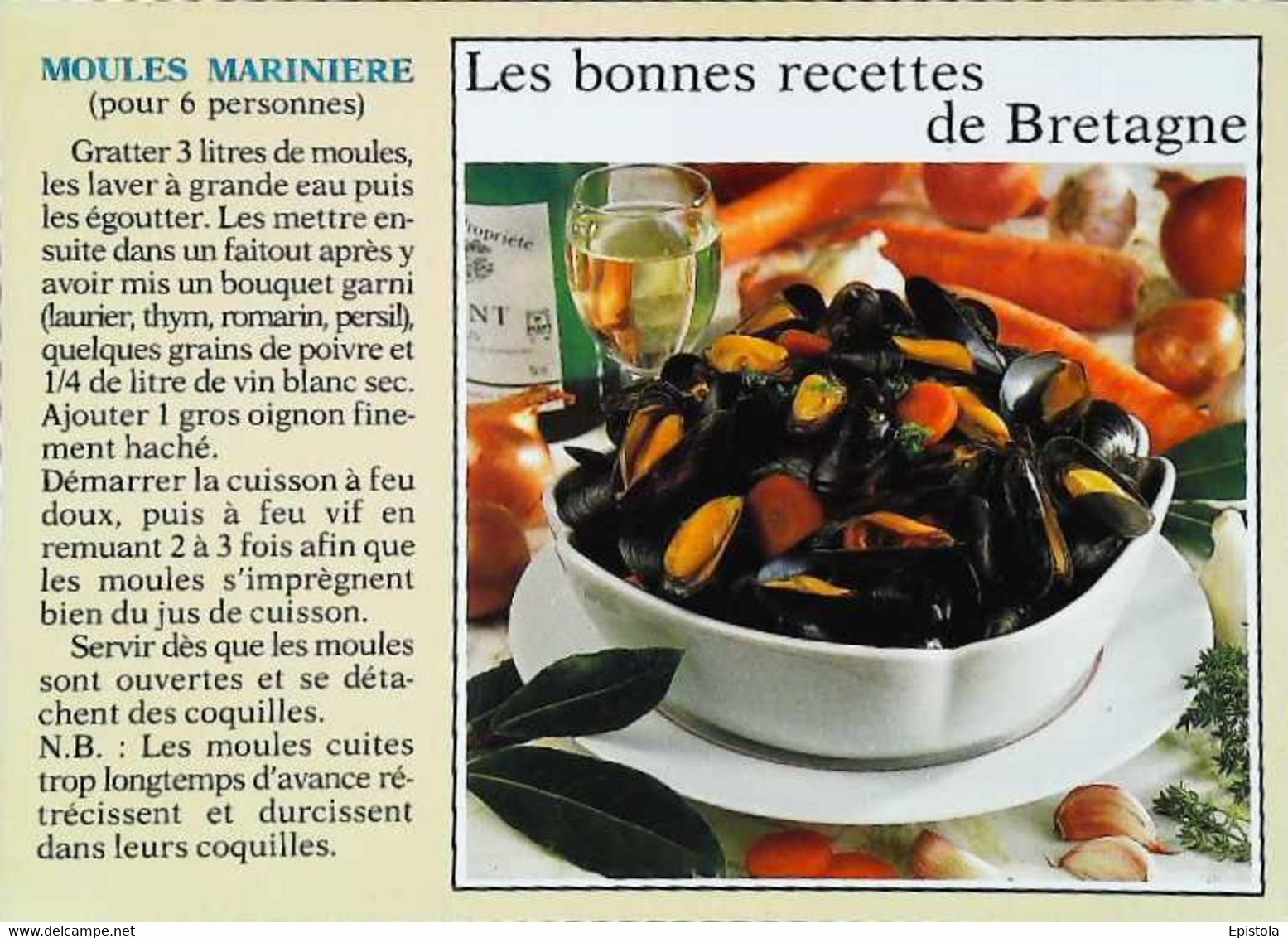 ► Recette MOULES MARINIERES  - Recette De Bretagne - Recettes (cuisine)