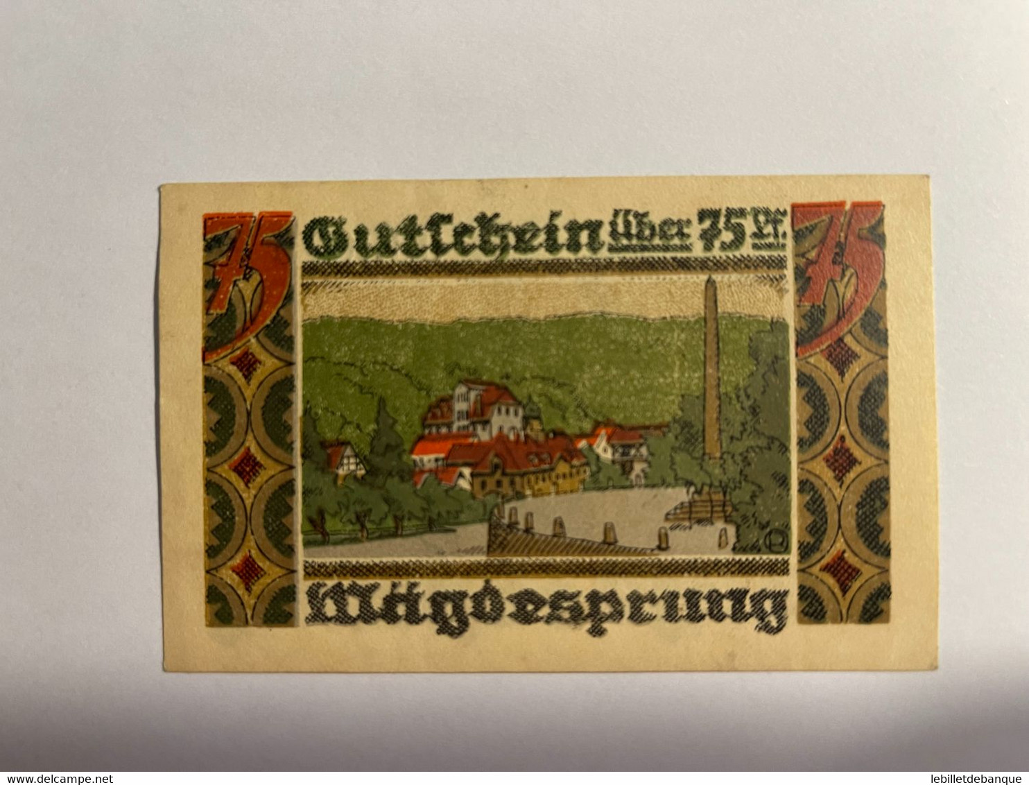 Allemagne Notgeld Magdesprung 75 Pfennig - Collections