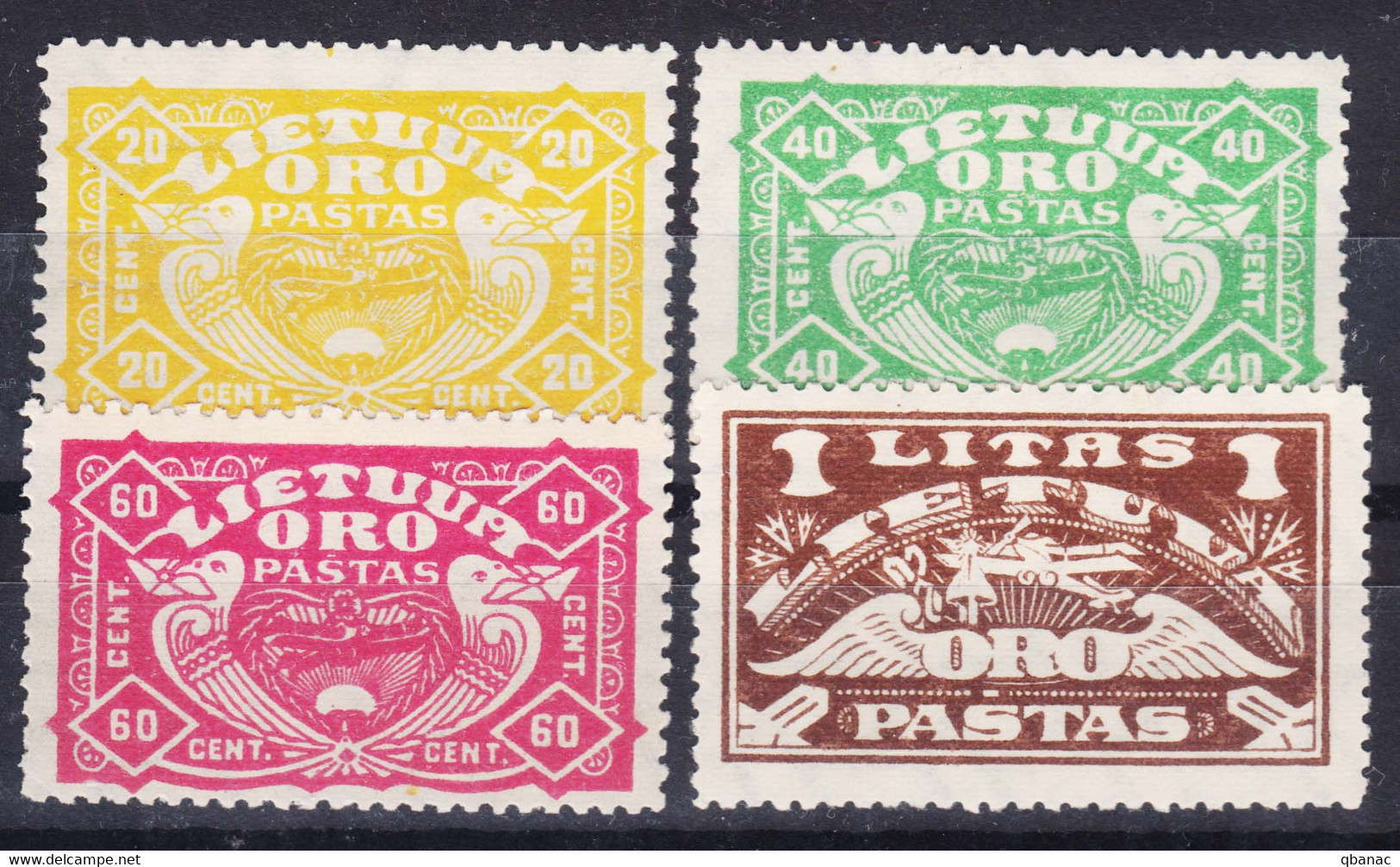 Lithuania Litauen 1924 Mi#220-223 Mint Hinged - Lituanie