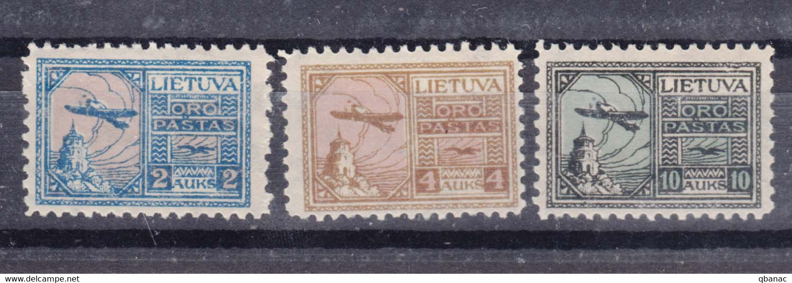 Lithuania Litauen 1922 Mi#121-123 Mint Hinged - Lituanie