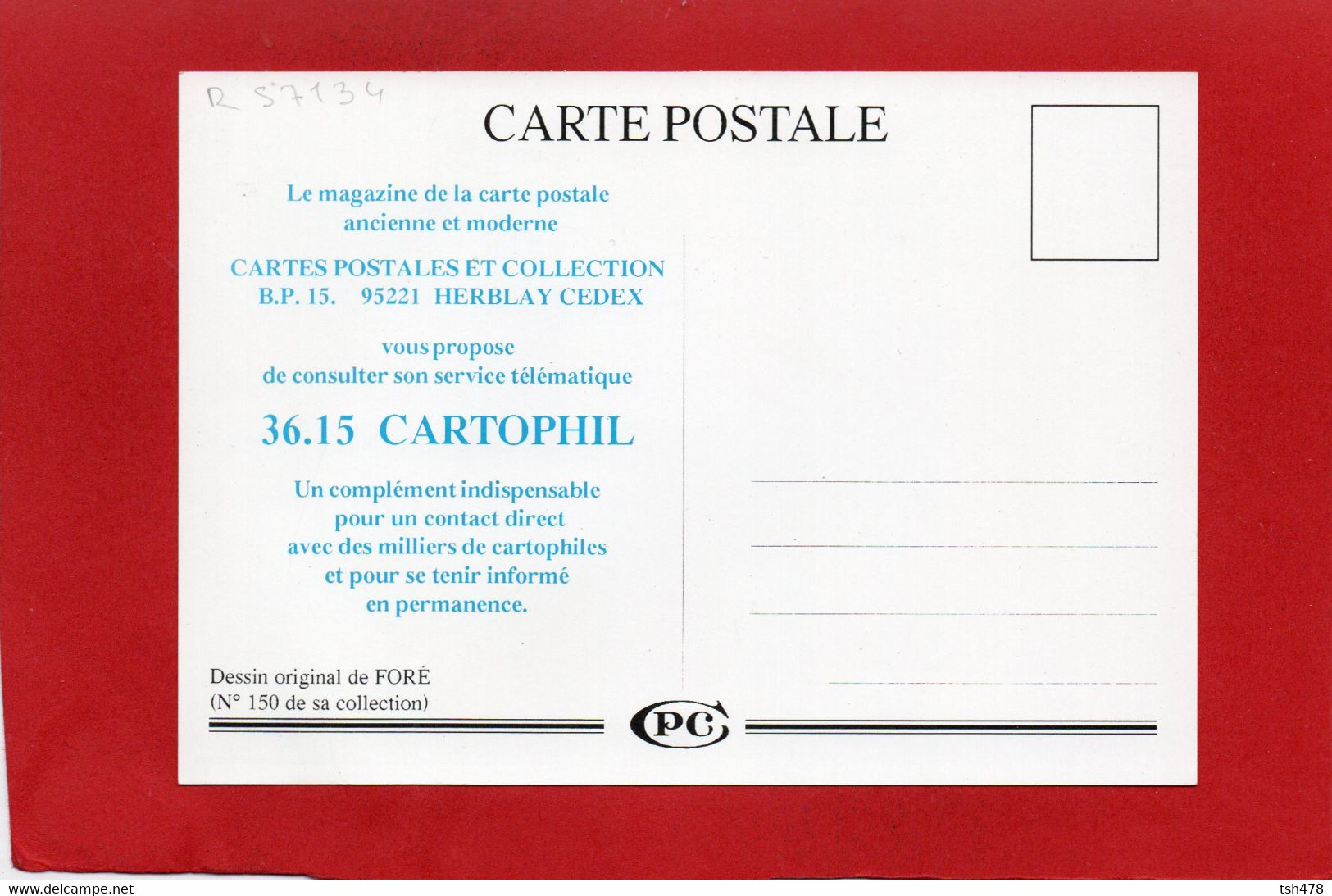 CARTOPHIL---Le Minitel De C.P.C.---illustration FORE----voir 2 Scans - Fore