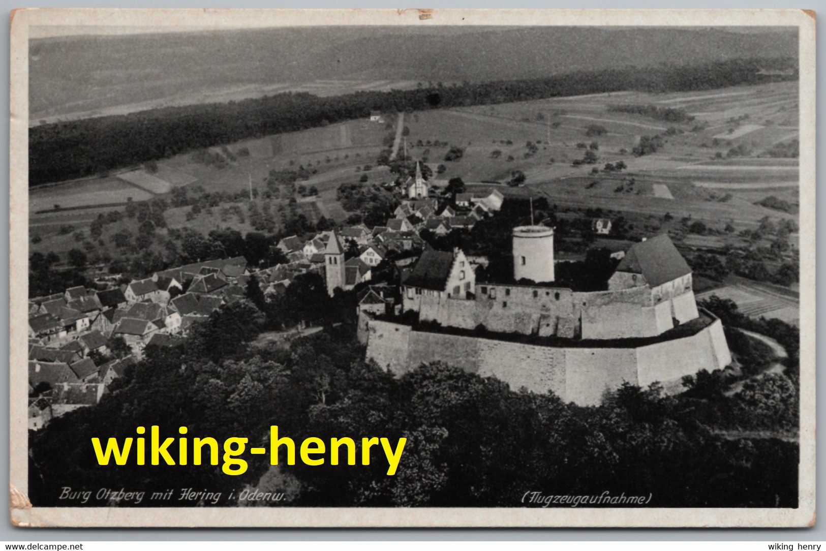 Otzberg Hering - S/w Burg Otzberg Mit Hering 1   Flugzeugaufnauhme - Odenwald