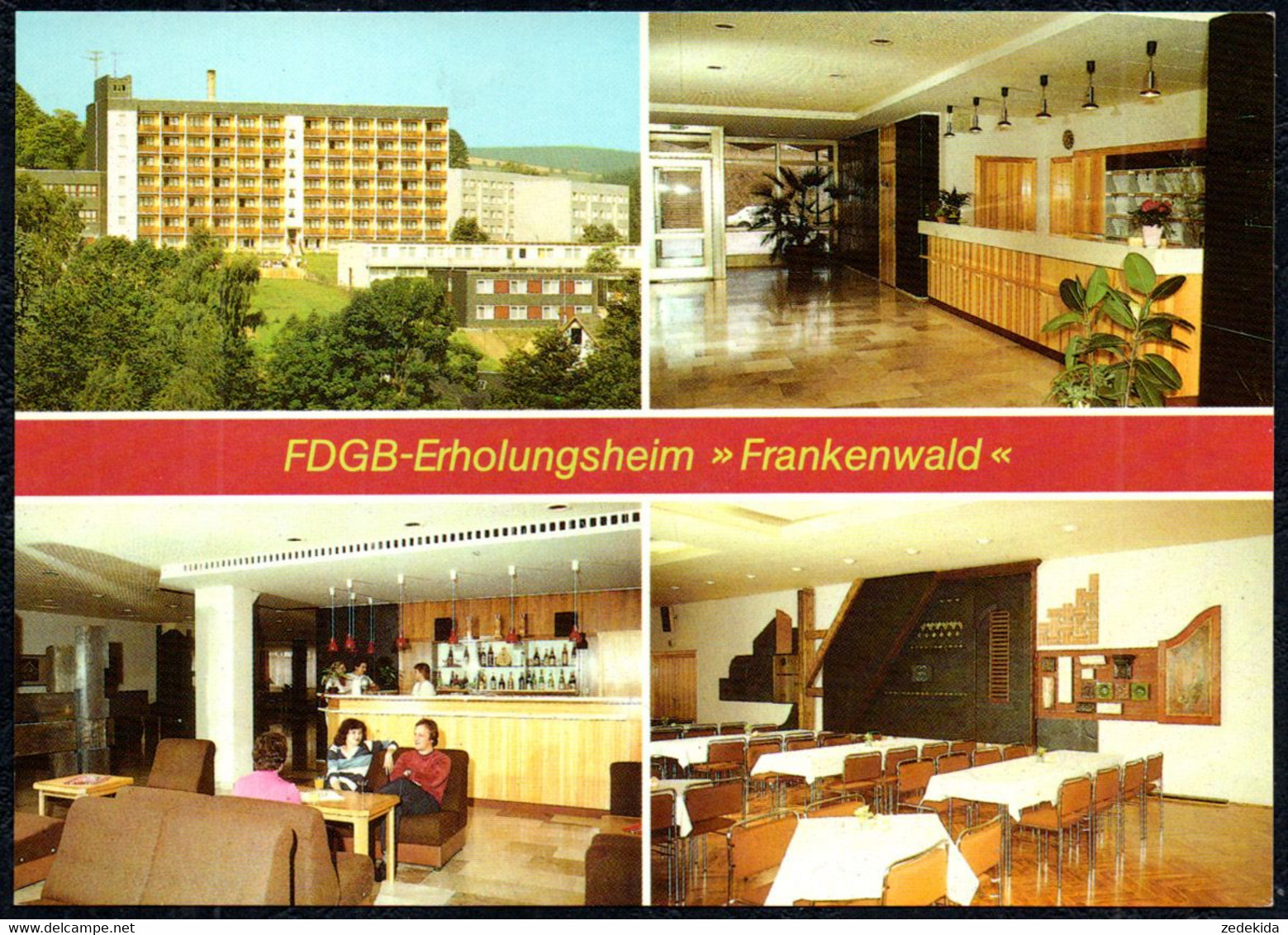 F7884 - TOP Wurzbach - FDGB Heim Frankenwald Innenansicht - Bild Und Heimat Reichenbach - Wurzbach