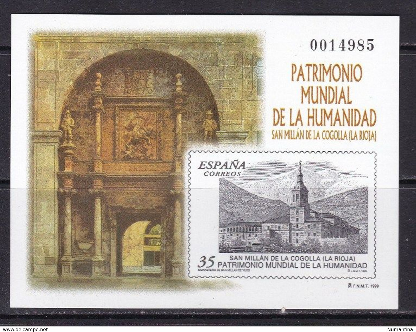 ESPAÑA - 1999 - Prueba De Lujo 70 - Monasterio De San Millan De Yuso - Blocs & Hojas