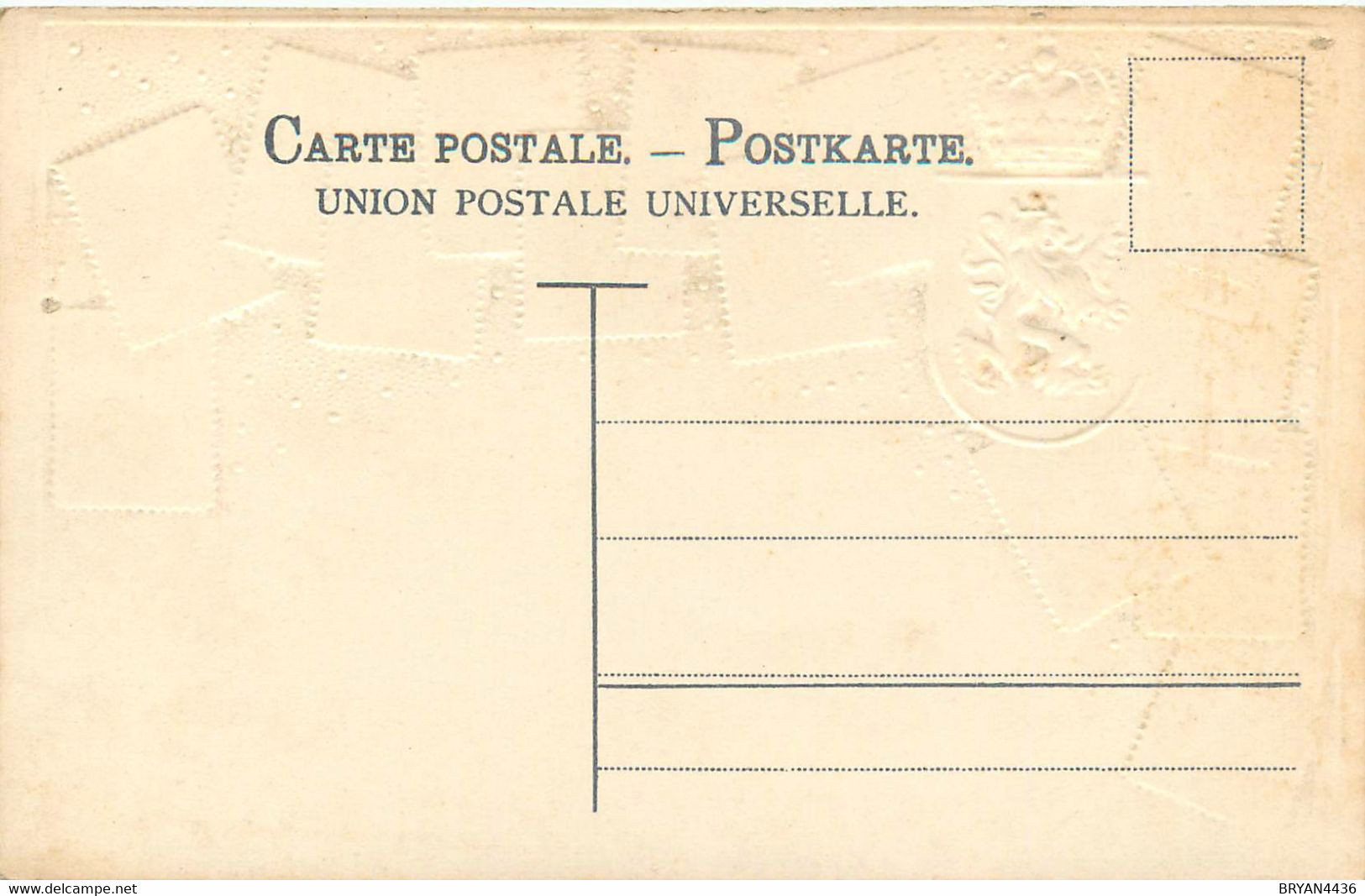 LUXEMBOURG - REPRESENTATION TIMBRES GRAND DUC  ADOLPH 1° & ARMOIRIE Deu GRAND DUCHE - 1900 - CPA  RELIEF - TRES BON ETAT - Franking Machines (EMA)