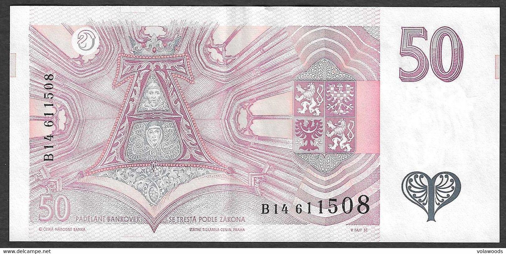 Rep. Ceca - Banconota Non Circolata FDS AUNC Da 50 Corone P-11 - 1994 #19 - Czech Republic