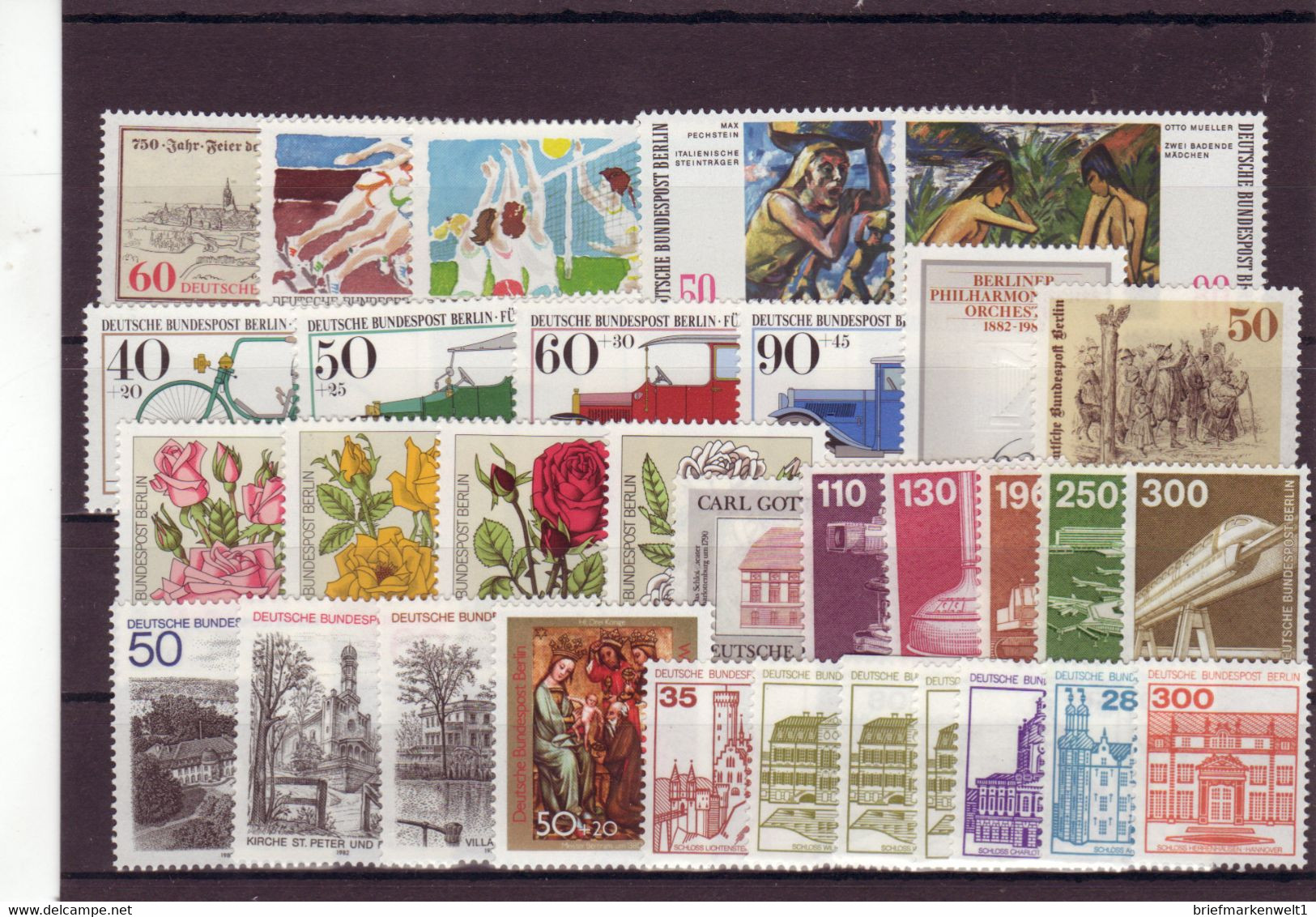 Berlin, Kpl. Jahrgang 1981/90** Mi. 341,- Euro (Kg 7813) - Unused Stamps