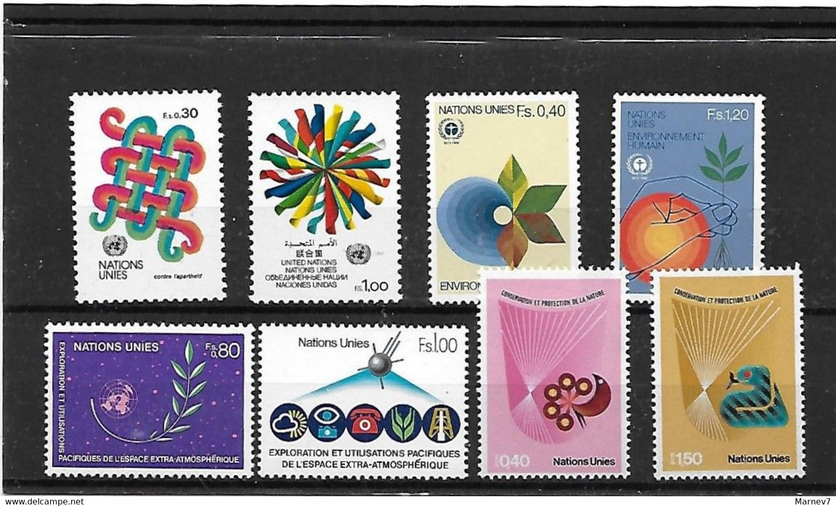Nations Unies - ONU - Genève - Année 1982 Complète - Yvert 103 - 110 Neufs ** - - Unused Stamps