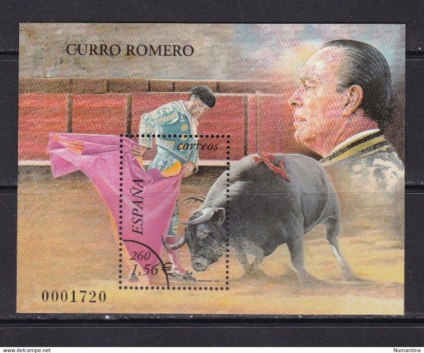 ESPAÑA - 2001 - Edifil 3834M - MUESTRA - Toros - Valor Catalogo 24 € - Blocs & Hojas