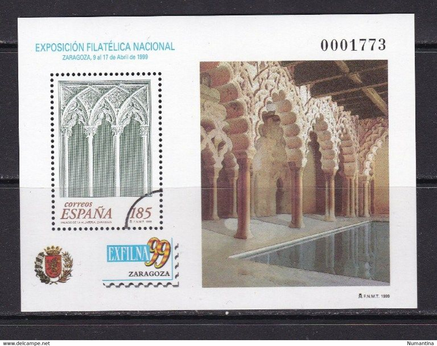 ESPAÑA - 1999 - Edifil 3625M - MUESTRA - Exfilna 99 - Valor Catalogo 24 € - Blocs & Hojas