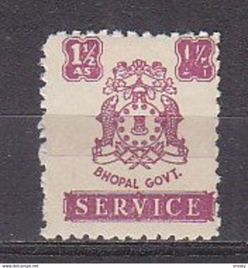 J3509 - BRITISH COLONIES BHOPAL SERVICE 1,5 Anna ** - Bhopal