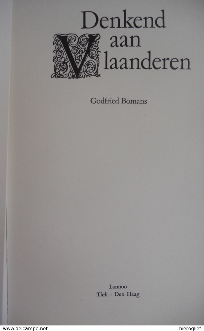 DENKEND AAN VLAANDEREN - Godfried Bomans Cartoons HugoKé 1967 Lannoo - Belletristik