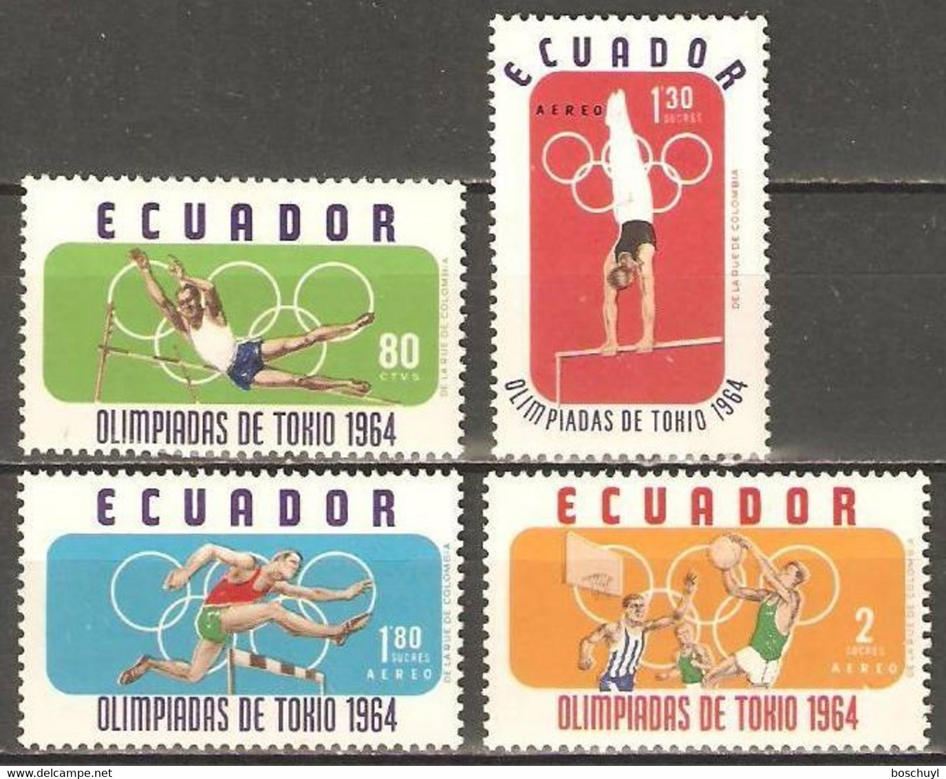 Ecuador, 1964, Olympic Summer Games Tokyo, Sports, MNH, Michel 1158-1161 - Ecuador