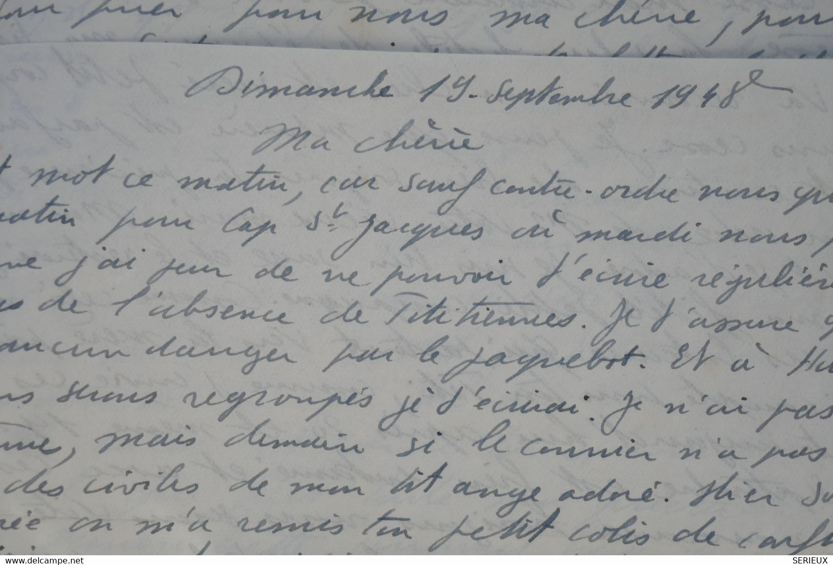 AV11 INDOCHINE  LETTRE D UNE PURE ARCHIVE DUMONT.TOUCHANT 1948  POUR AMBOISE  +DESSINS ET SA PHOTO + AFFR. INTERESSANT - Lettres & Documents