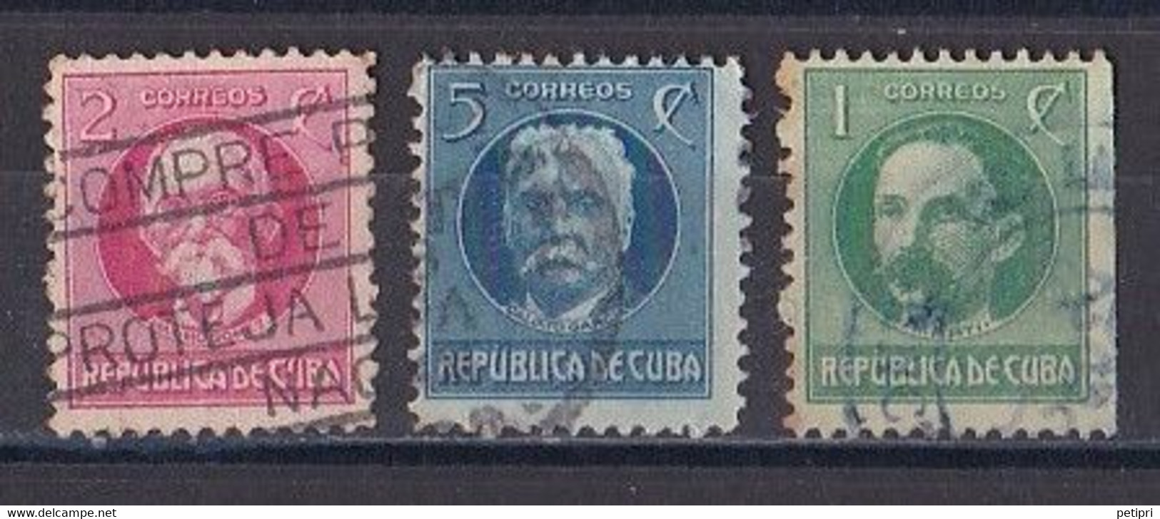 Cuba  République 1902-1929   Y&T  N °  176   178   184  Oblitéré - Oblitérés