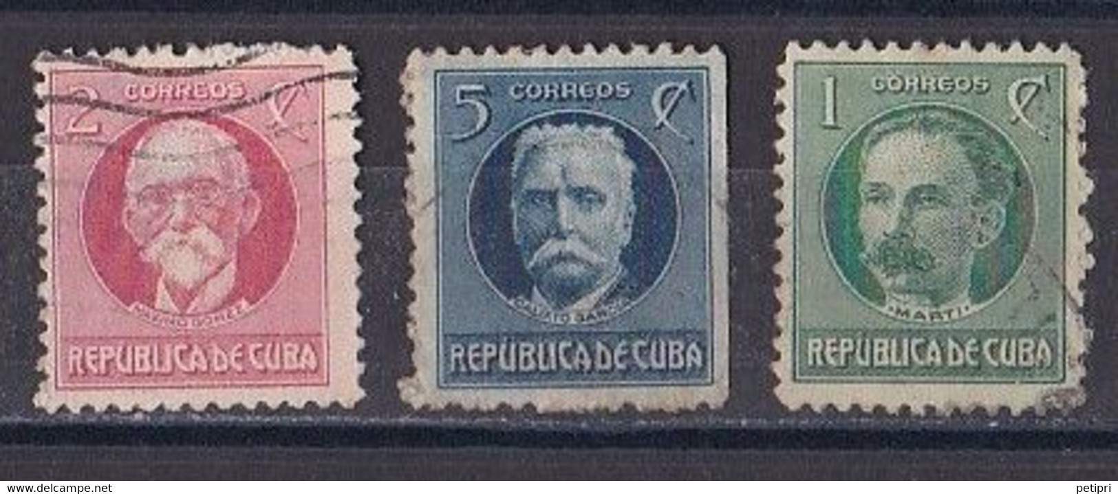 Cuba  République 1902-1929   Y&T  N °  176   178   184  Oblitéré - Oblitérés