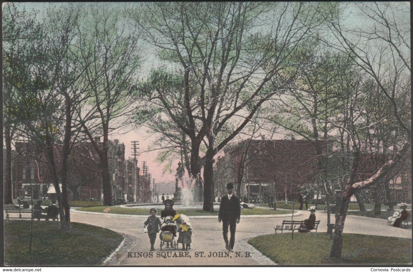 Kings Square, St John, New Brunswick, C.1905-10 - EG Nelson Postcard - St. John