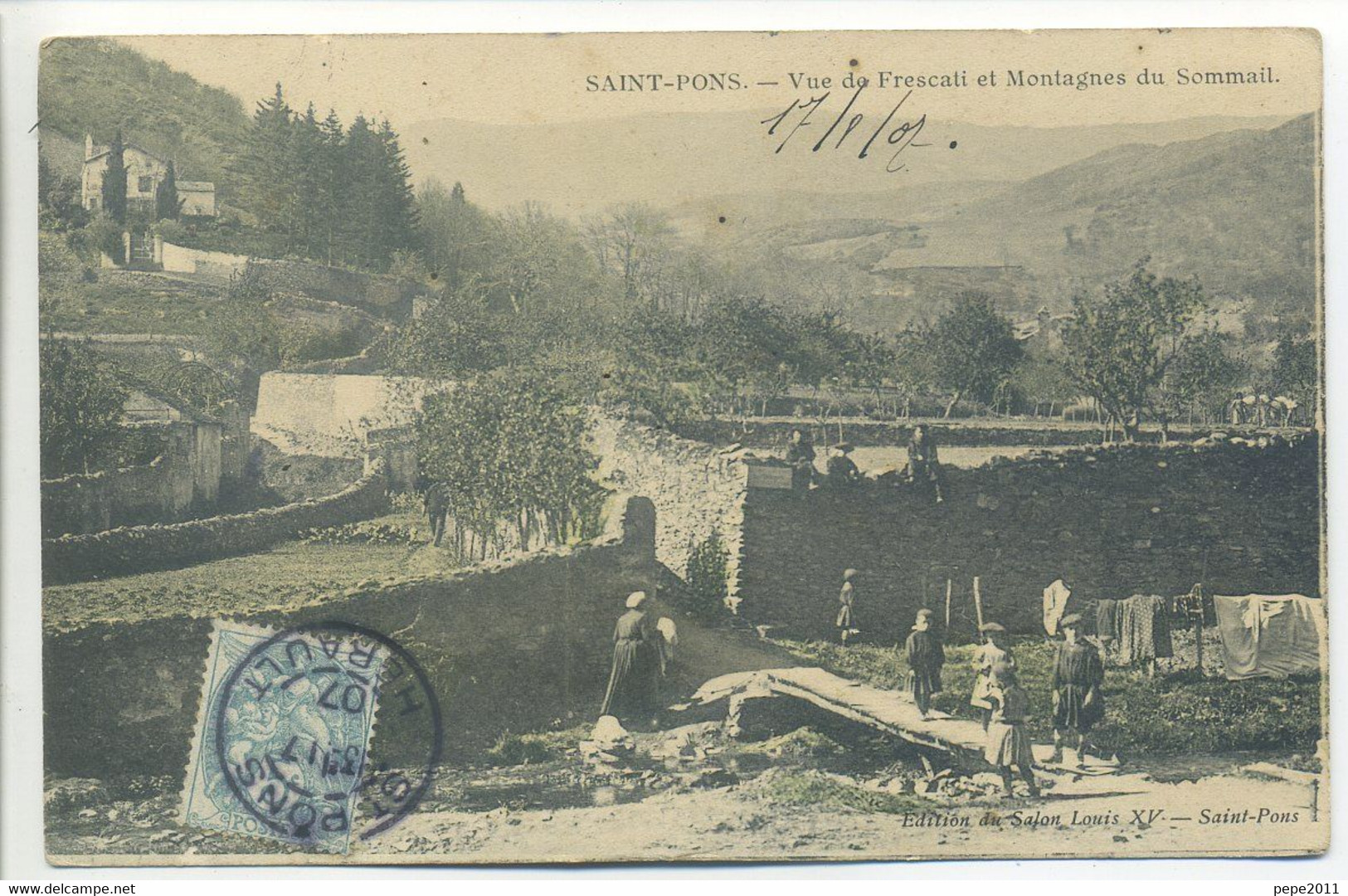 CPA 34 Hérault -  Saint Pons De Thomières - Vue De Frescati Et Montagnes Du Sommail - Saint-Pons-de-Thomières