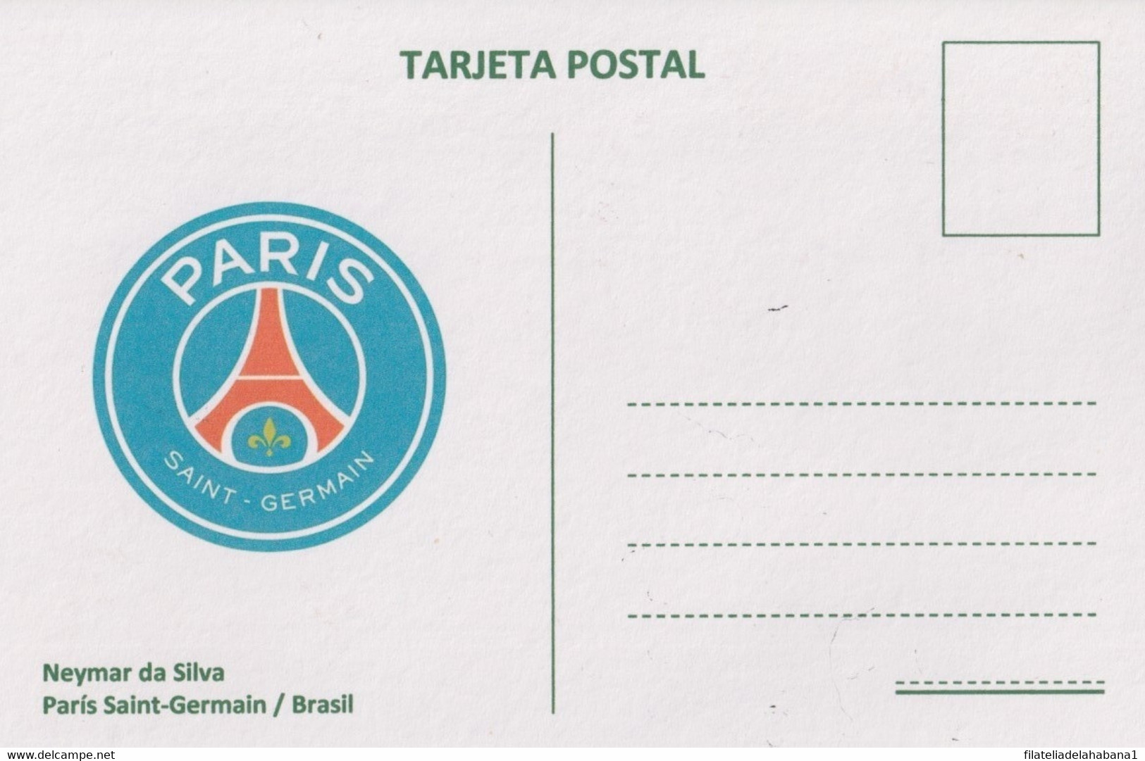 TMA-704 CUBA 2020 SPECIAL CANCEL MAXIM CARD. SOCCER NEYMAR DA SILVA. PARIS SAINT GERMAIN. - Cartes-maximum