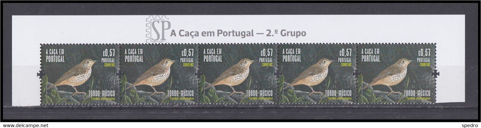 Portugal 2022 Caça 2.º Grupo Fauna Faune Animal Animaux The Song Thrush Hunting Coelho Turdus Philomelos Bird Birds - Ongebruikt