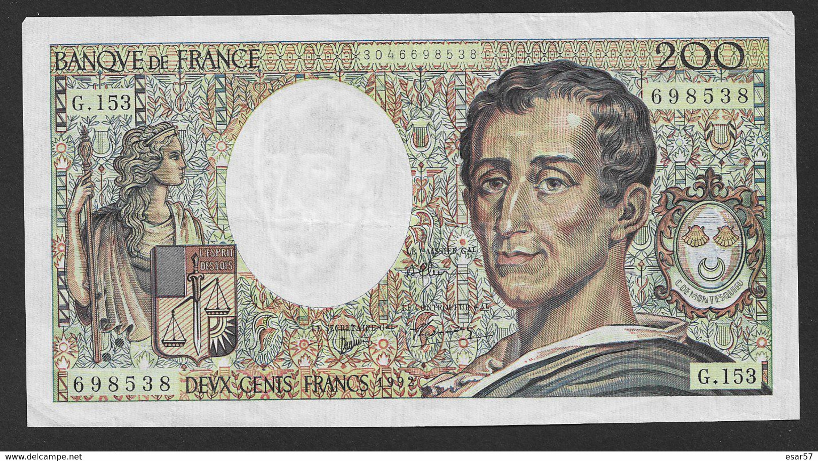 PROMO  200 FRANCS MONTESQUIEU 1992  G.153 - 200 F 1981-1994 ''Montesquieu''