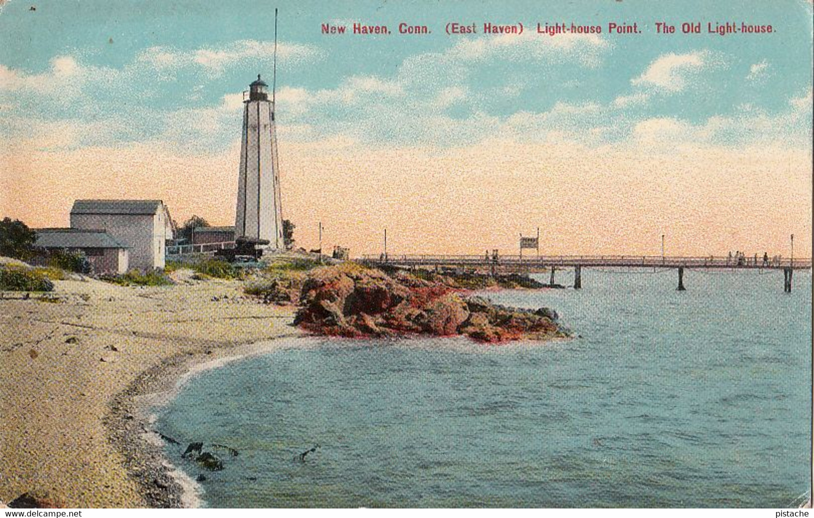 2004 – New Haven Connecticut Conn. CO – Old Lighthouse - By Hugh C. Leighton Co. - Good Condition - 2 Scans - New Haven