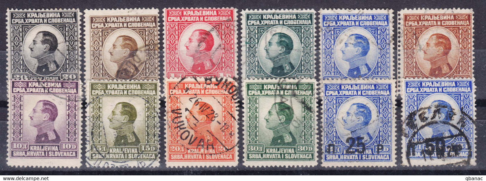 Yugoslavia Kingdom 1924 Mi#176-185 And 1925 Mi#186-187 Used - Used Stamps