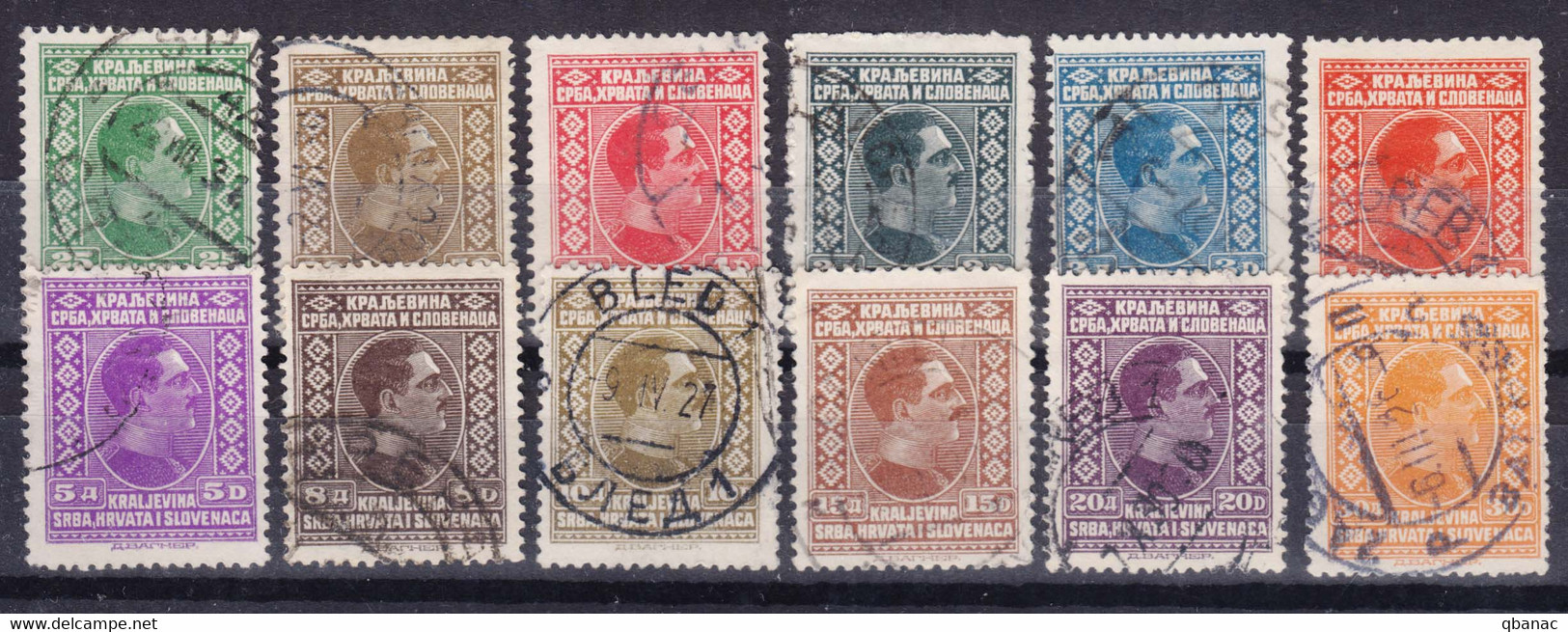 Yugoslavia Kingdom 1926 Mi#188-199 Used - Used Stamps