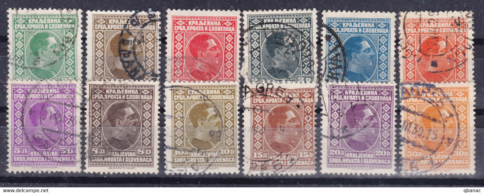 Yugoslavia Kingdom 1926 Mi#188-199 Used - Usados