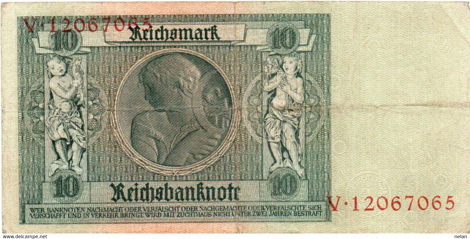 GERMANY- 10 REICHSMARK 1929 -   Wor:P-180a/1, Ros:R-173a - 10 Reichsmark