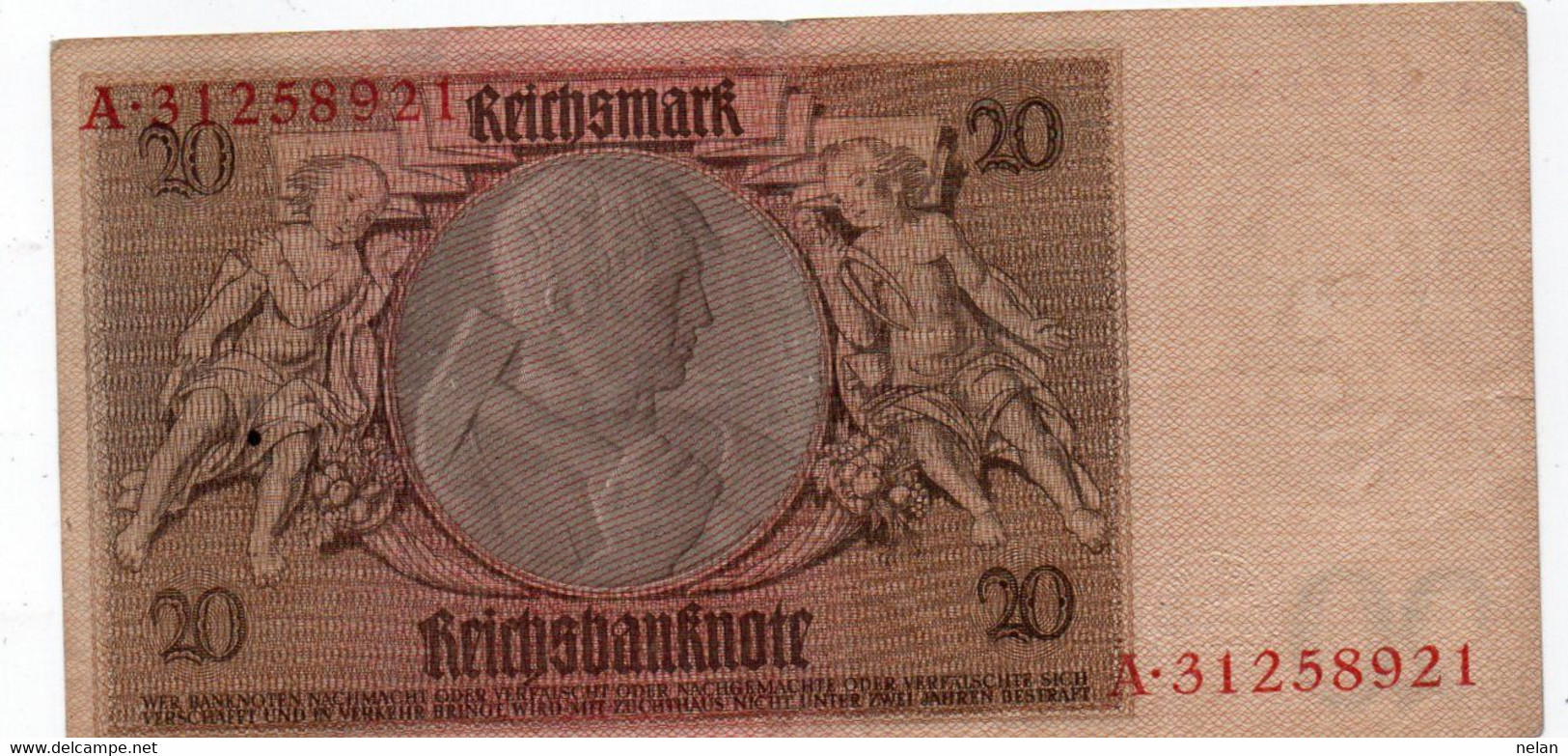 GERMANY- 20 REICHSMARK 1929  - P-181b   XF+ - 20 Reichsmark