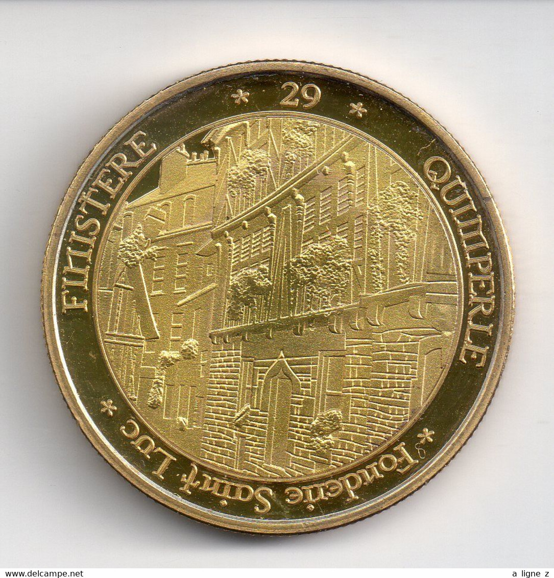 REF MON2  : Médaille Jeton Touristique Fonderie Saint Luc Quimperlé Finistere 29 - 2014