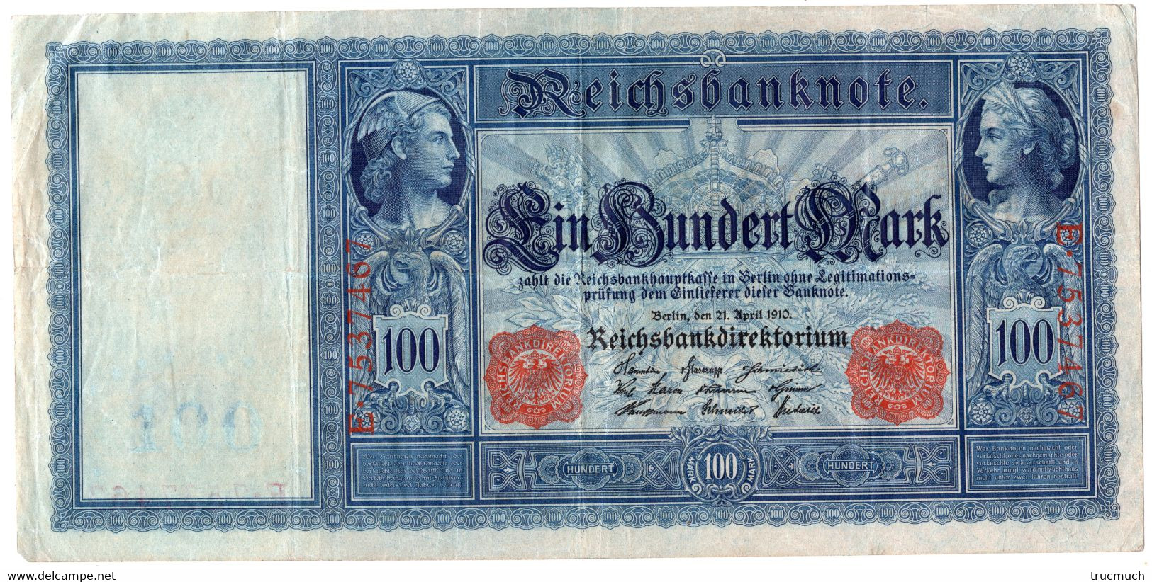 21 - ALLEMAGNE - 100 Mark - Berlin, 21.04.1910 - 100 Mark