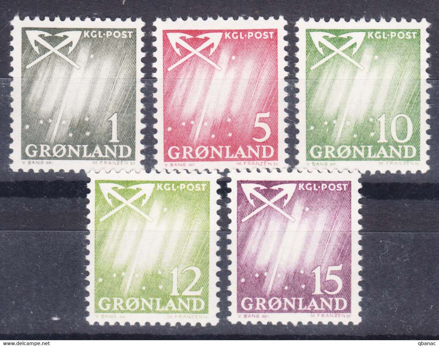 Gronland Greenland 1963 Mi#47-51 Mint Never Hinged - Neufs